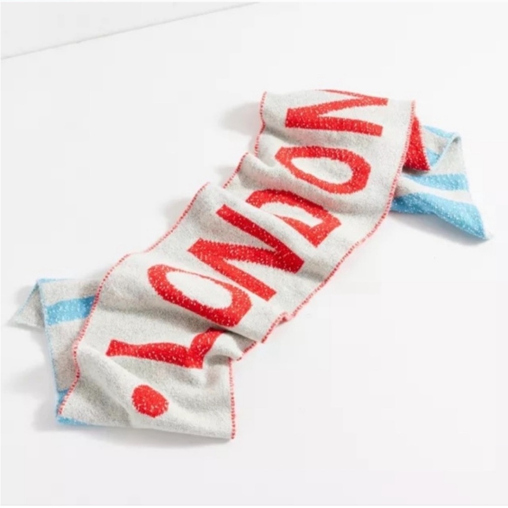 Urban Outfitters LONDON scarf , grey/red/turcoise